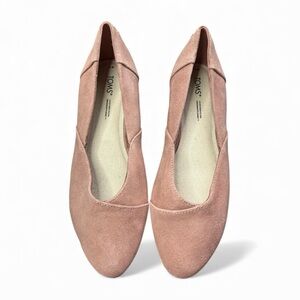 TOMS Eve flats Blush Pink slip on pointed toe comfort shoes ballerina scandigirl